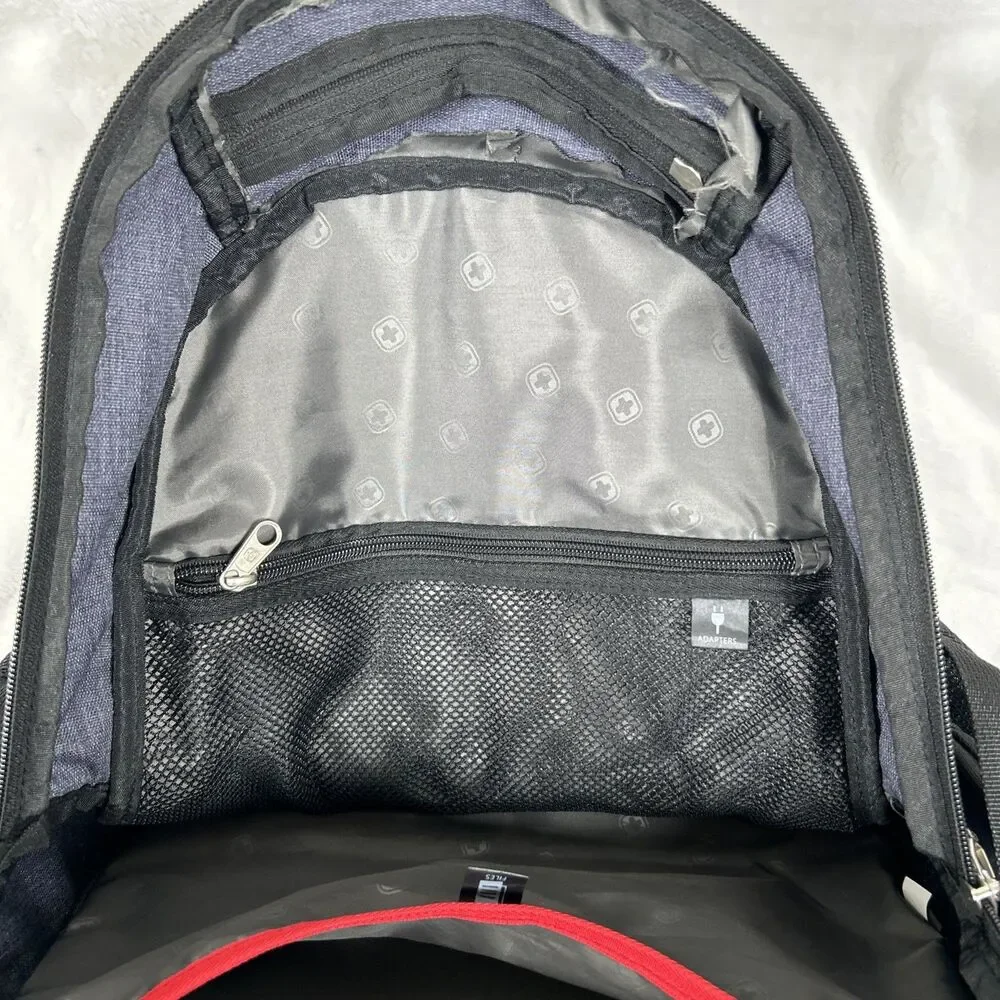 SWISSGEAR Scansmart TSA Friendly Tablet Laptop Backpack Blue Denim Padded